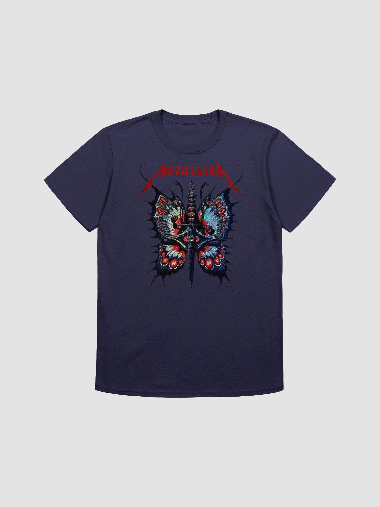 Metallica T-Shirt - Moth Into Flame Gothic Butterfly Dagger product image (1)