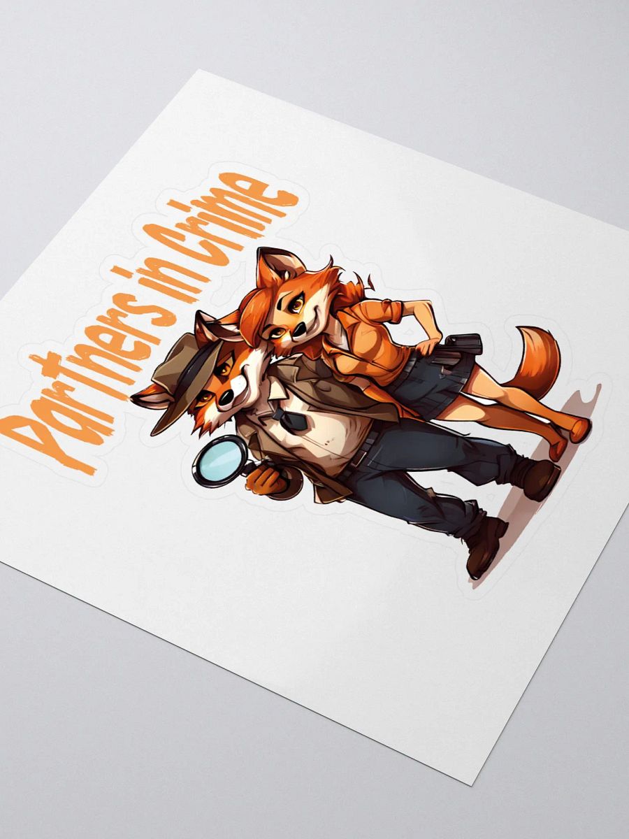 Partners in Crime Kiss Cut Stickers - Stylish & Funny Fox Couple Stickers for Laptops, Journals & More product image (3)