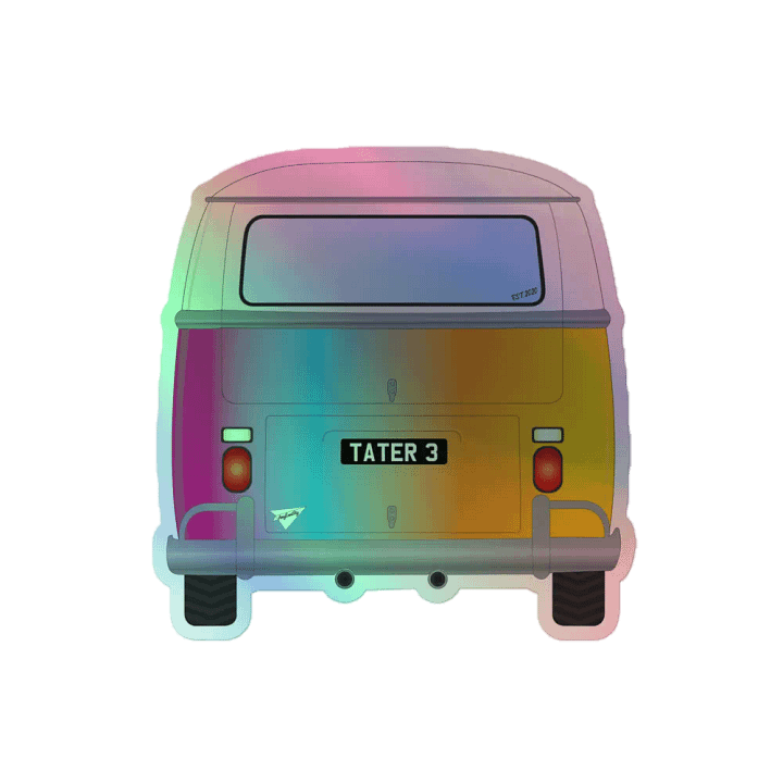 3 Year Taterwave Holo bus sticker! product image (2)