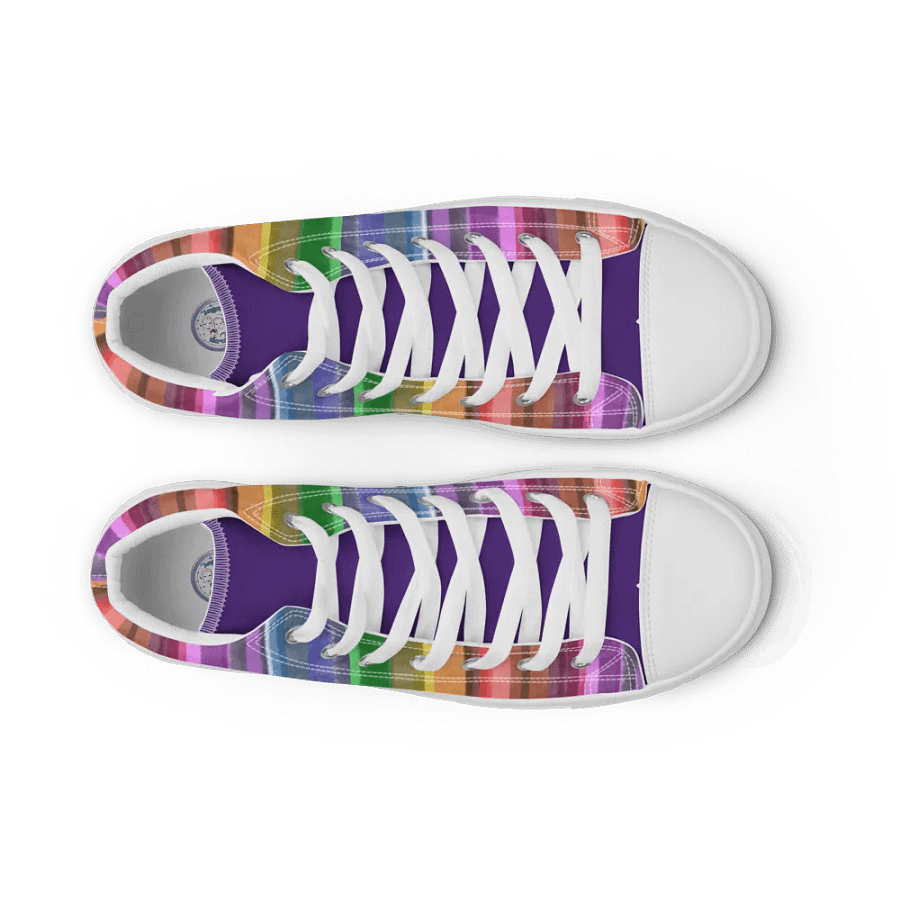 Cool Gouache Women's High-Top Canvas Shoes product image (20)