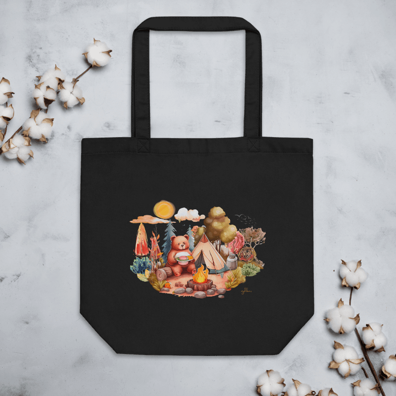 Camping Bear Eco Tote Bag product image (8)