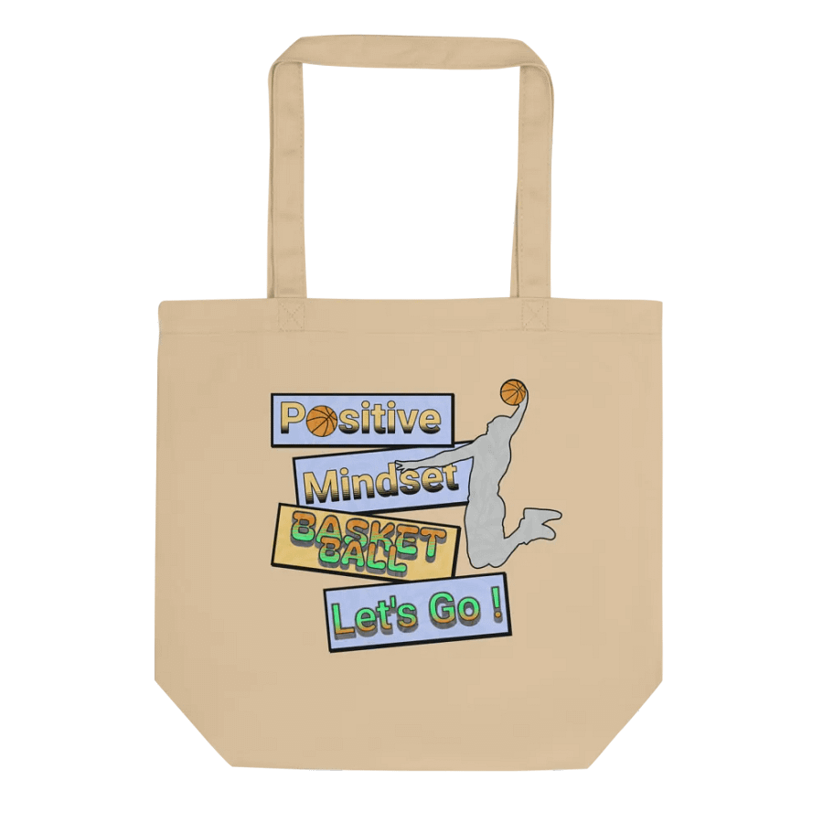 Positive Mindset Basketball Hoops Hustle Eco Tote Bag product image (1)