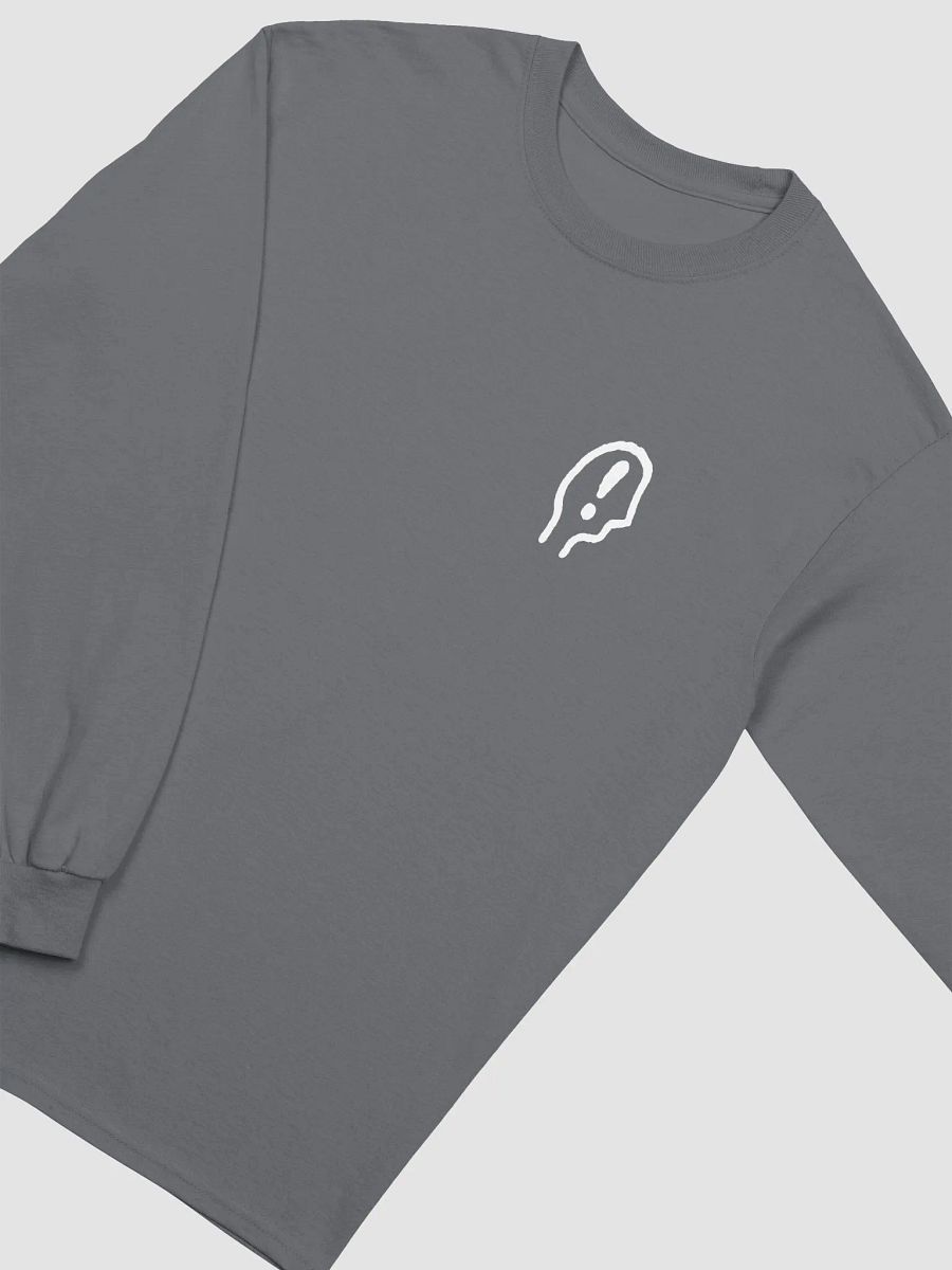 EXCLAIMING MENTALLY (sm. white design) printed cotton long sleeve product image (1)