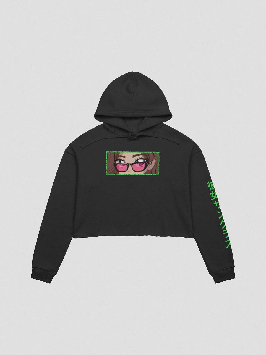 Anime Shades Crop Hoodie (Lime) product image (1)
