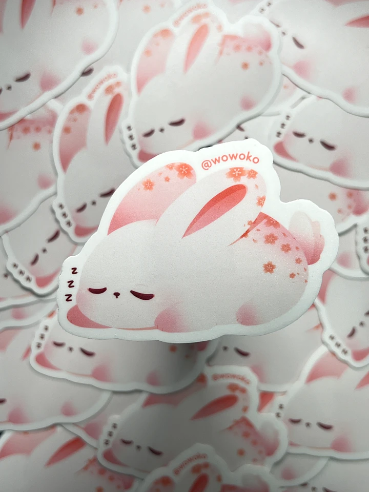 Sleepy Zodiac Animal - Bunny - Sticker product image (1)