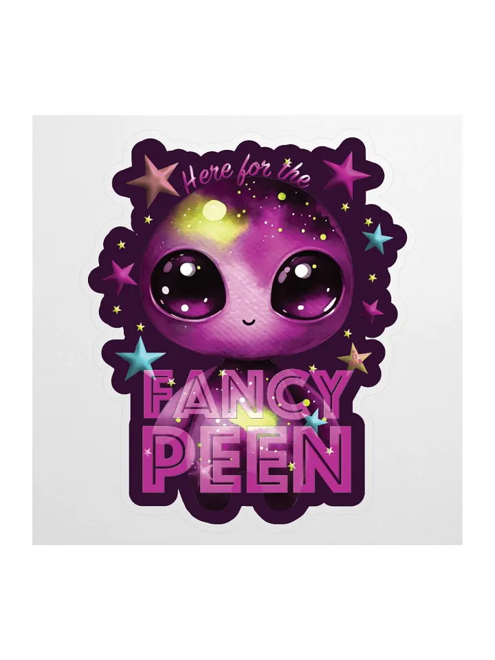 Fancy Alien Sticker (Raspberry) product image (1)