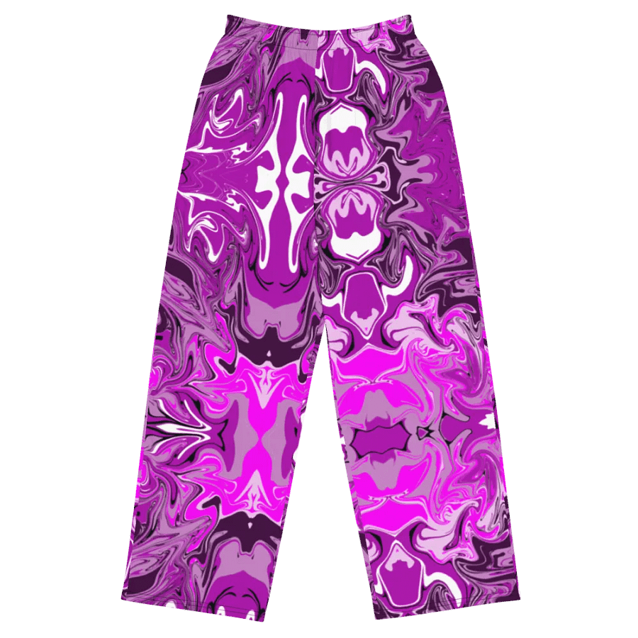 Pink Swirl Unisex Wide Leg Bottoms product image (4)