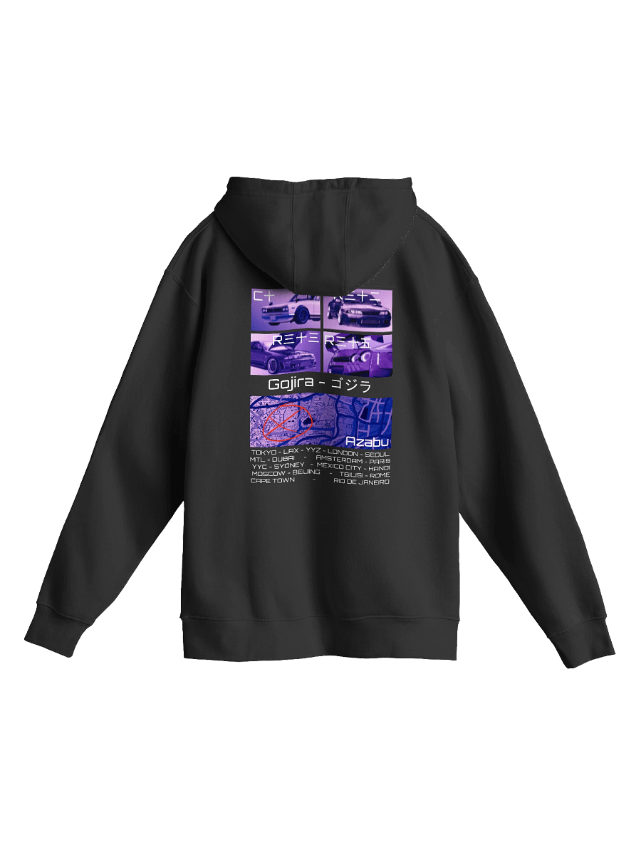 Gojira-Birthplace, List of Cities (White) | Hoodie product image (1)
