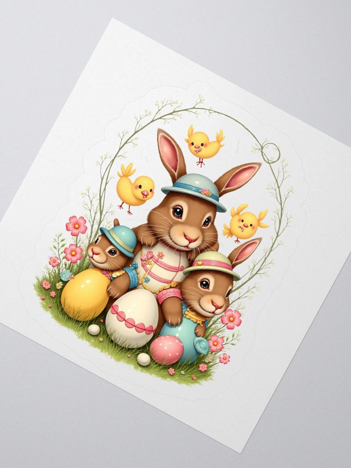 Whimsical Easter Bunny Sticker Set product image (5)