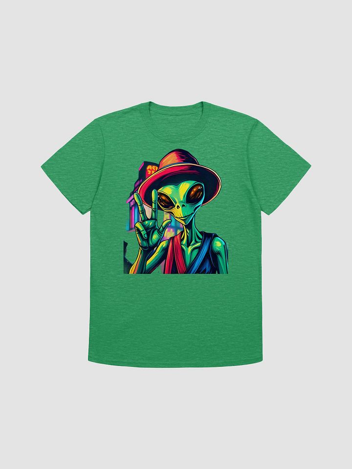 Neon Alien Peace Sign T-Shirt product image (1)