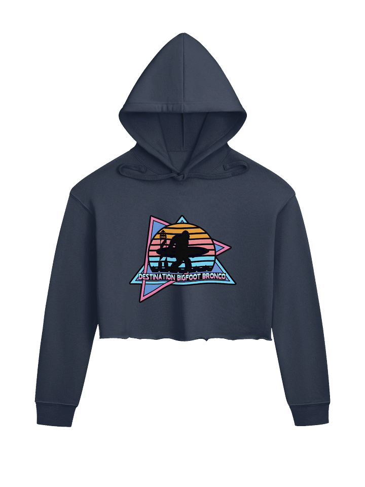 Destination Bigfoot Bronco Retro-Inspired Bella+Canvas Fleece Women's Crop Hoodie (Multiple Colors Available) product image (6)