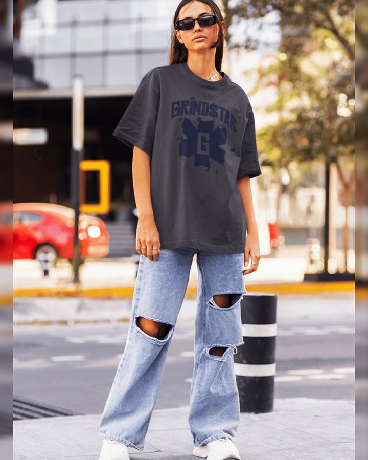 GRIND STAR YANK BLUE EMBLEM TEE product image (2)