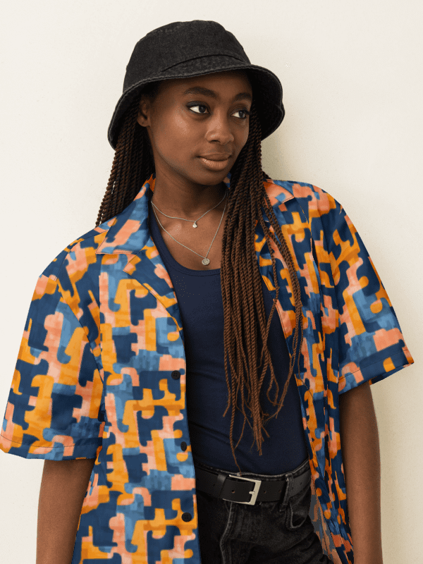 Flowing Shapes | Unisex Hawaiian Shirt product image (2)