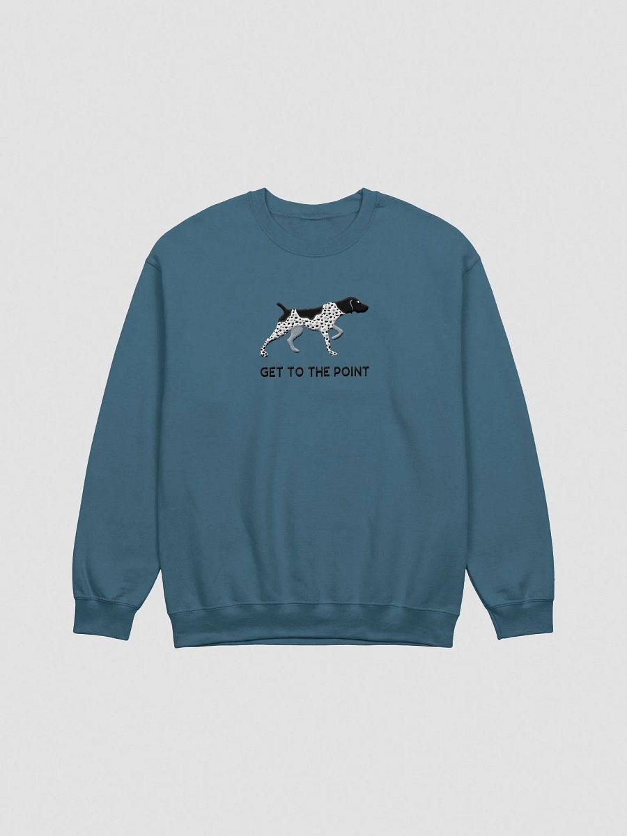 Get to the Point Sweatshirt (Embroidered) of a German Shorthaired Pointer(Black Roan) product image (4)
