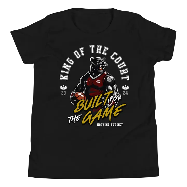King of the Court Youth T-Shirt Blk product image (1)