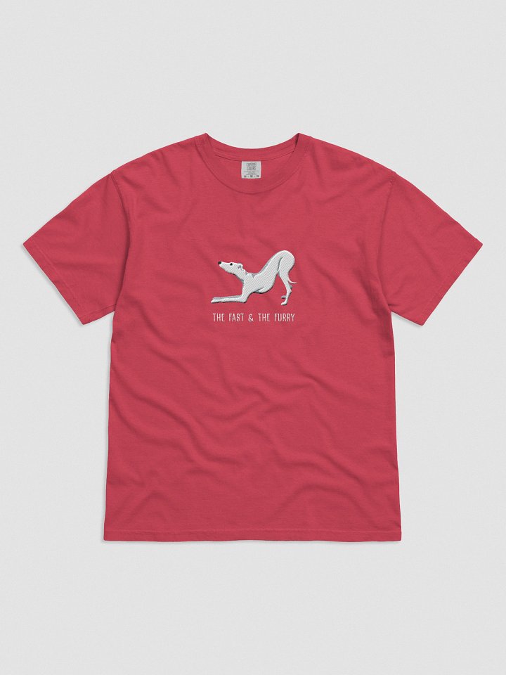 The Fast & The Furry T-Shirt(Embroidered) of an Italian Greyhound(White) product image (51)