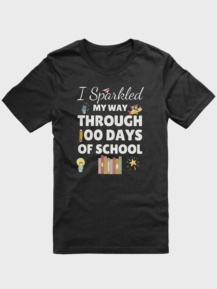 Teacher Gift Sparkled 100 Days School Tee, Unisex Heavy Cotton Tshirt, Thank You Educator Appreciation, Back to School S product image (1)