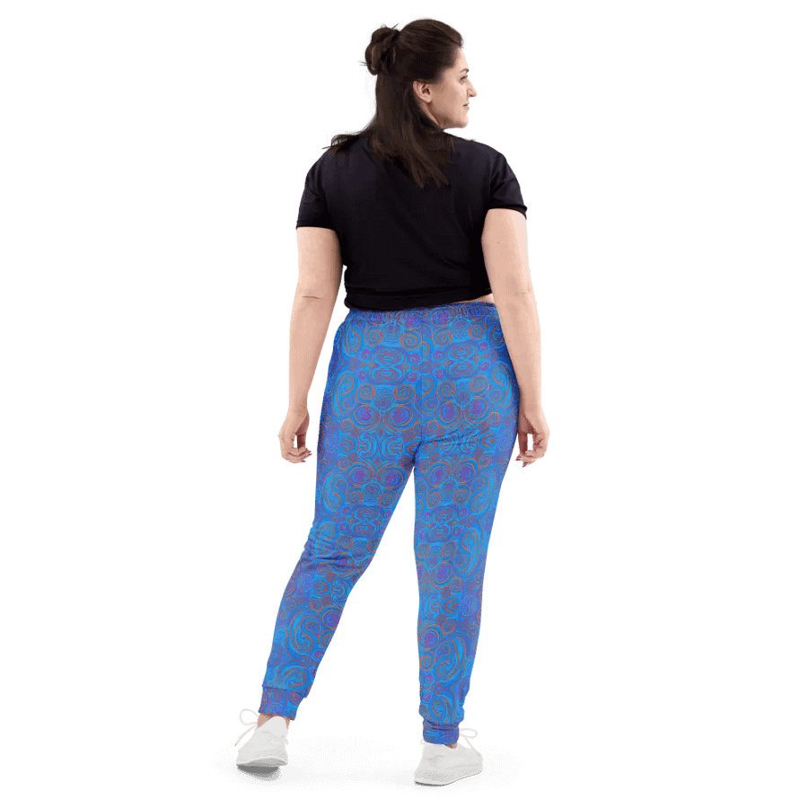 Funky Blue Dreams Liquid Tie-Dye Women's Joggers product image (10)