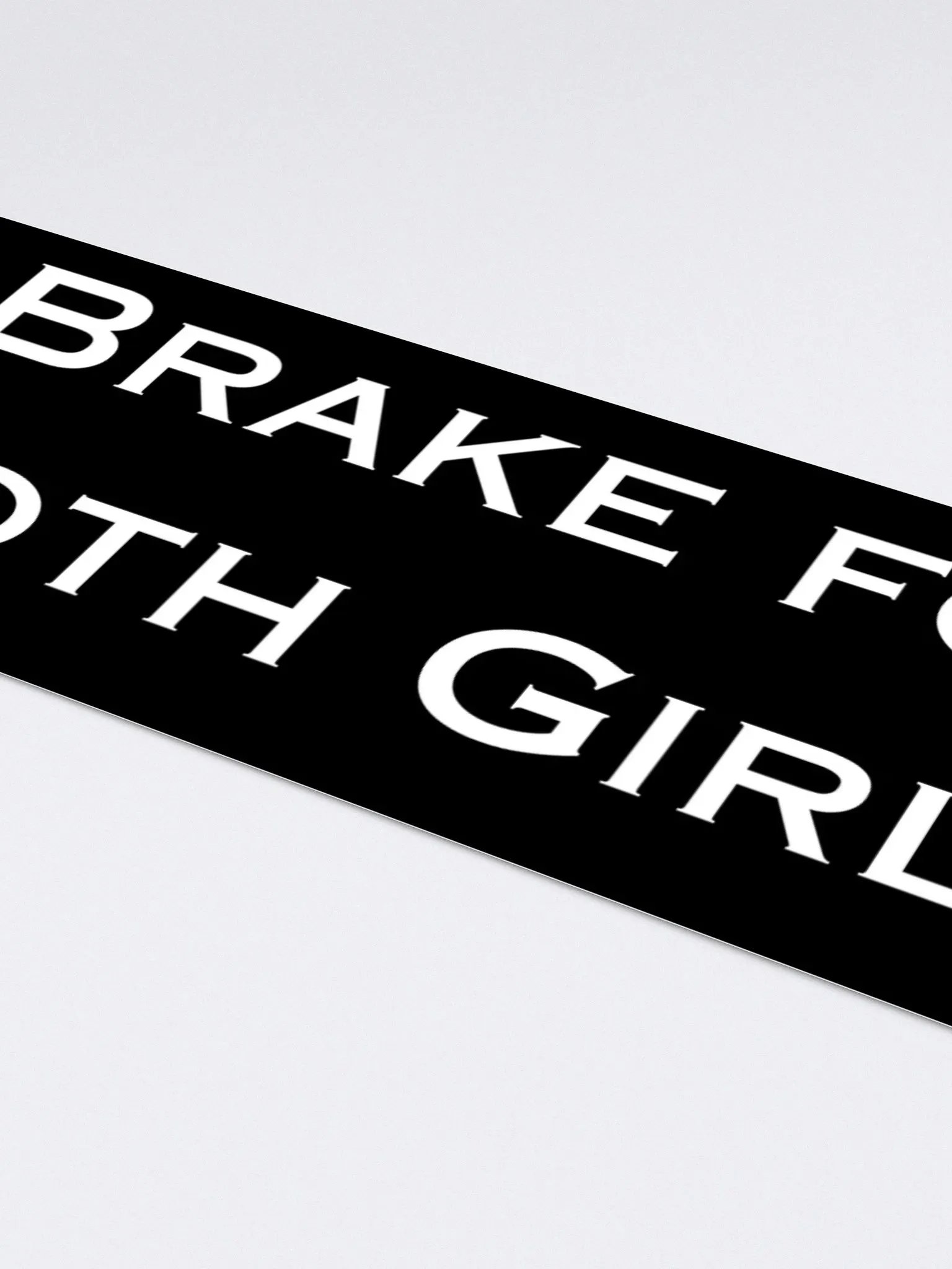 I Brake For Goth Girls Bumper Sticker - Black product image (3)