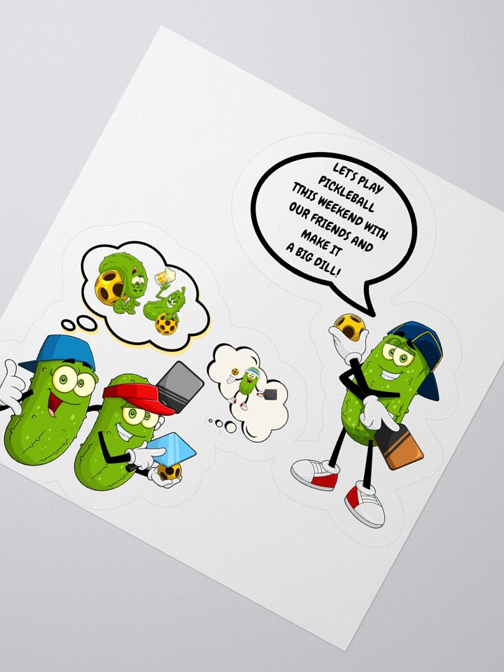Pickleball Make It A Big Dill Kiss Cut Stickers product image (6)