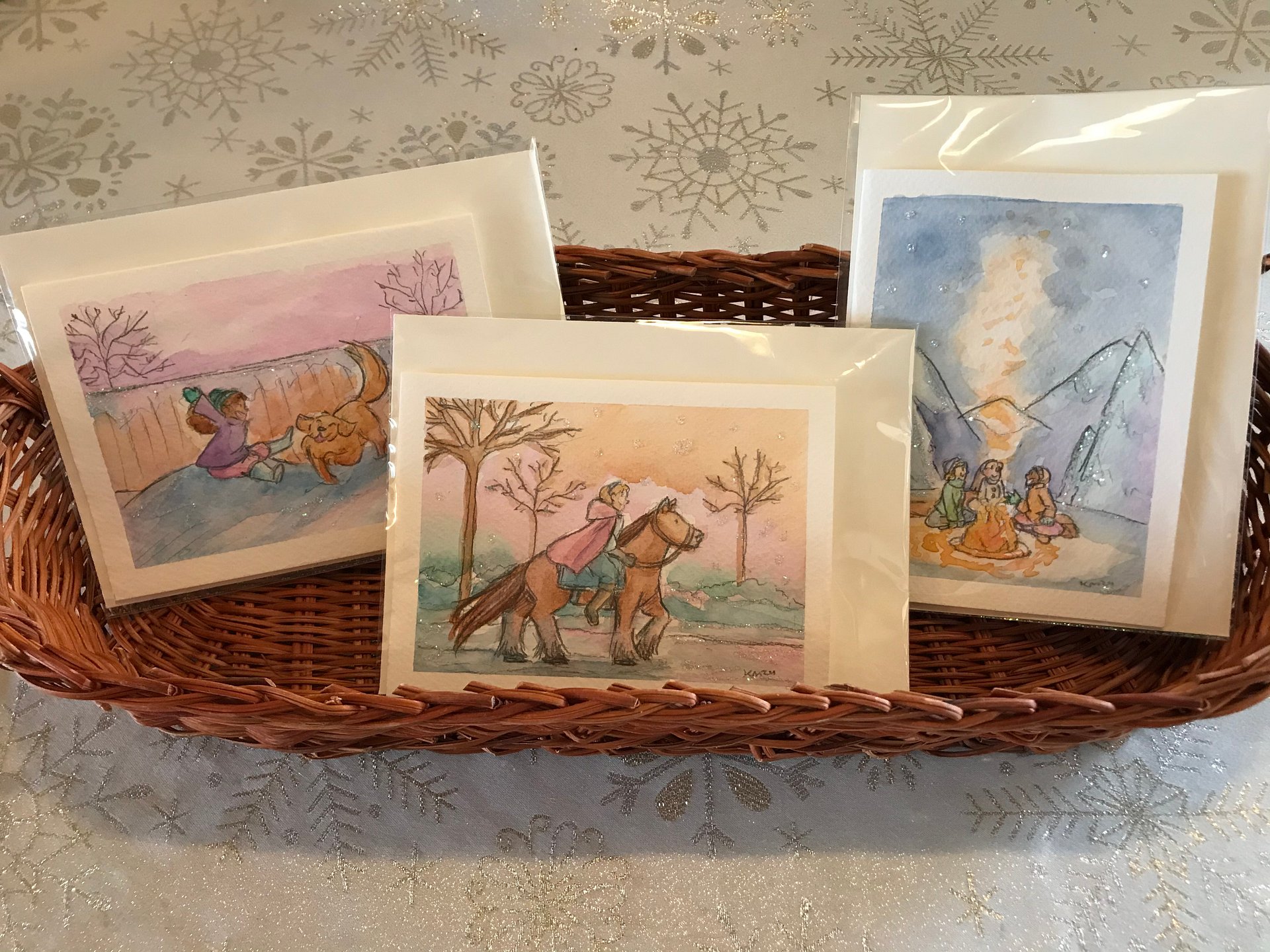 Winter Watercolor Greeting Cards product image (1)