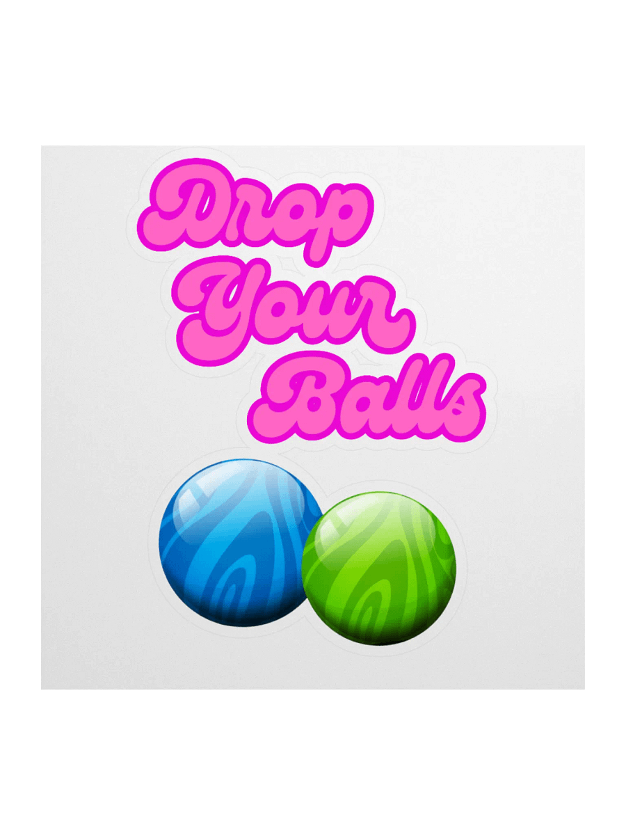 Retro "Drop Your Balls" Stickers product image (2)