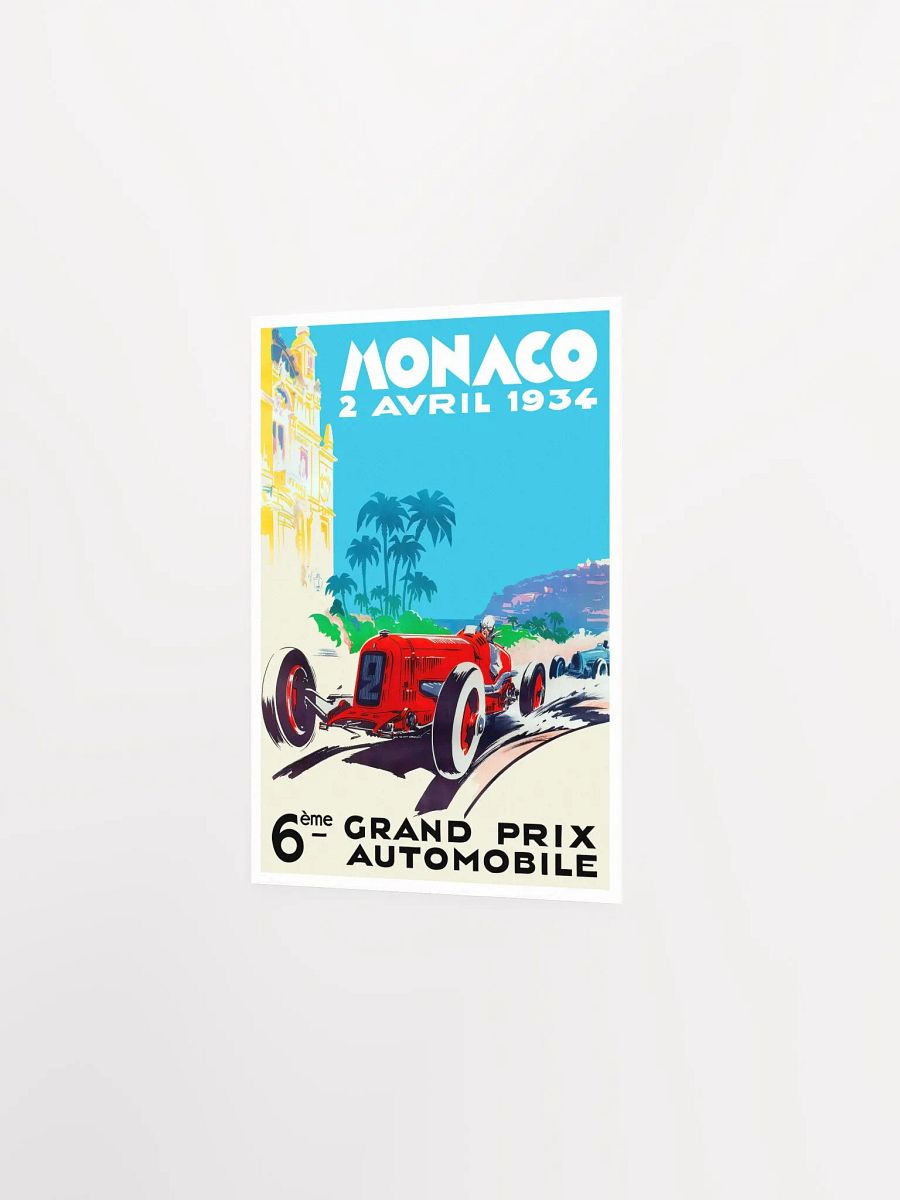 Monaco Vintage F1 Grand Prix, 1934 poster — Vintage Formula 1 poster, Monaco Grand Prix poster, retro travel poster, retro travel art product image (8)
