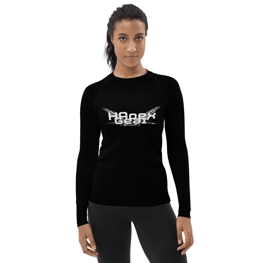 Women's Rash Guard - Black - White HApex Gear White Logo product image (5)