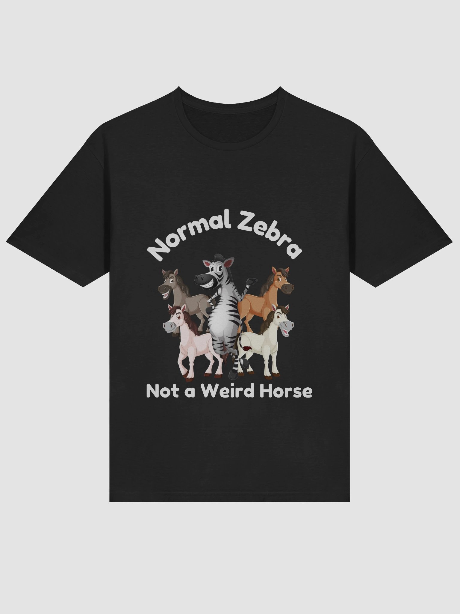 Normal Zebra Black T-Shirt product image (2)