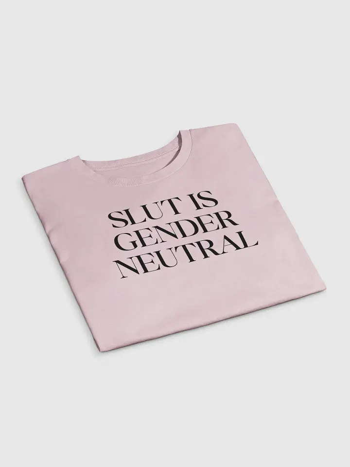 slut is gender neutral (black text) - Crop Top [Women's Sizing] product image (1)