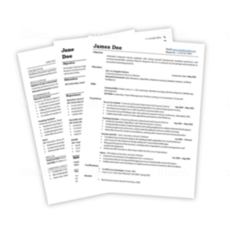Professional Resume Templates for International Students