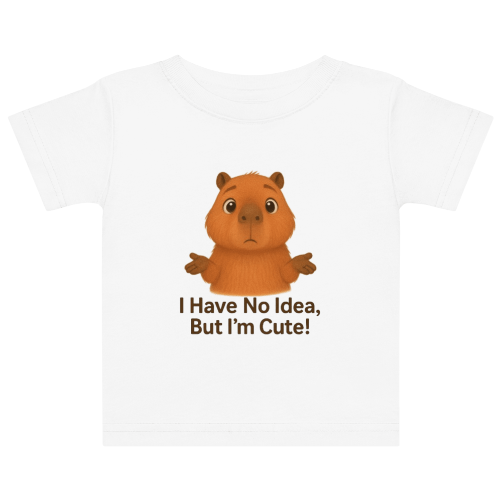 Confused Capybara Cutie Baby Jersey T-Shirt product image (1)