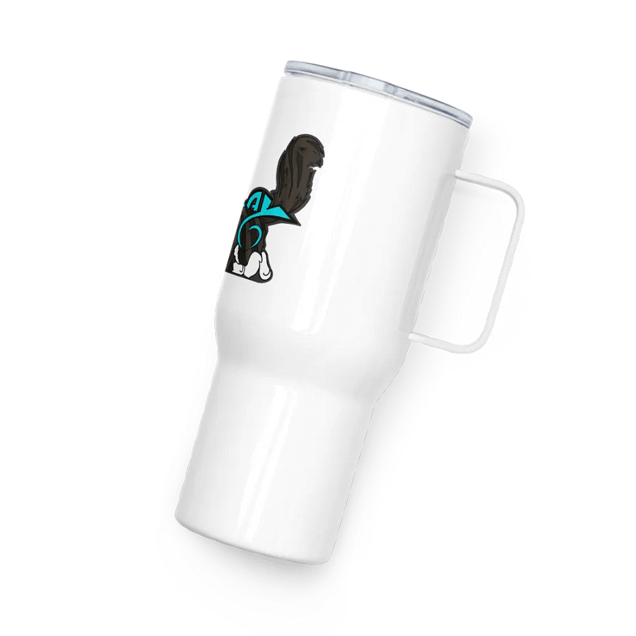 Travel Mug with a Handle: Luigi & Ariel Logo product image (8)