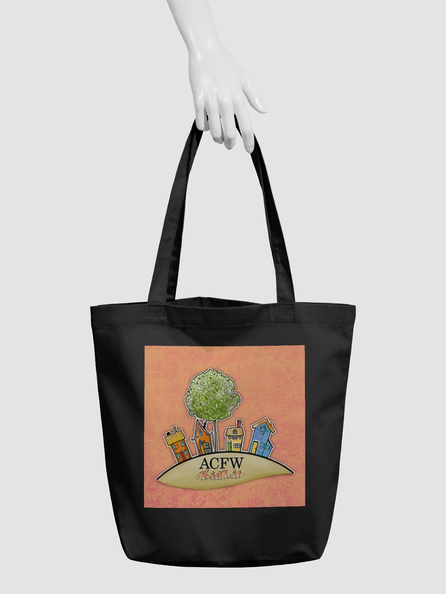 ACFW KidLit House Design Black Tote Bag Orange product image (3)
