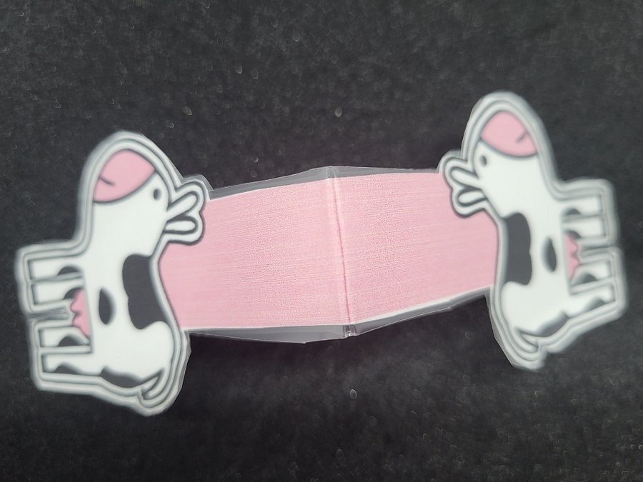 Cute Black & White Baby Cow Magnetic Bookmark – Laminated Cut-Out Design product image (3)