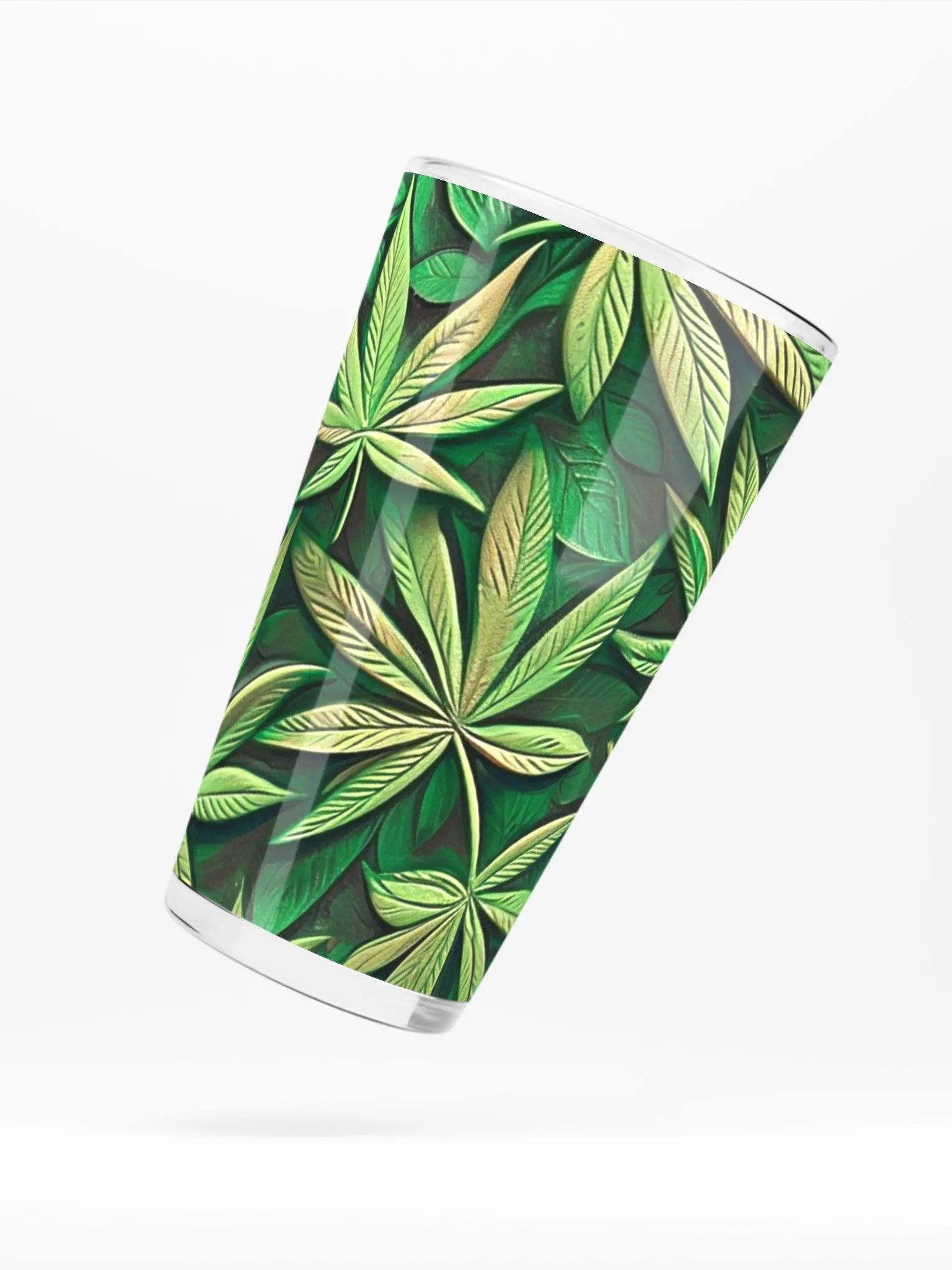 Cannabis Marijuana Leaf Design 16 oz Shaker Glass product image (8)