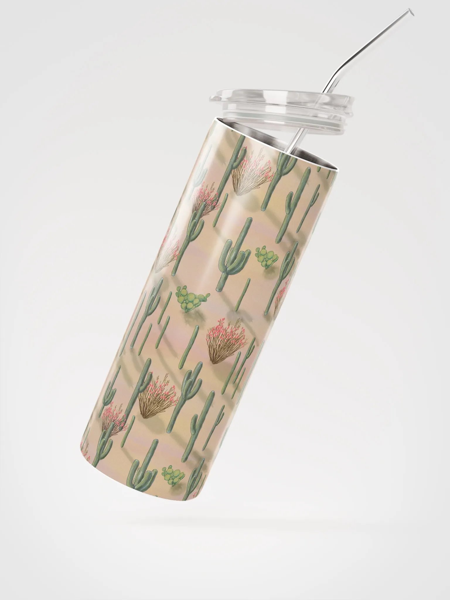 Saguaros of the Sonoran Desert Stainless Steel Tumbler with Straw product image (9)