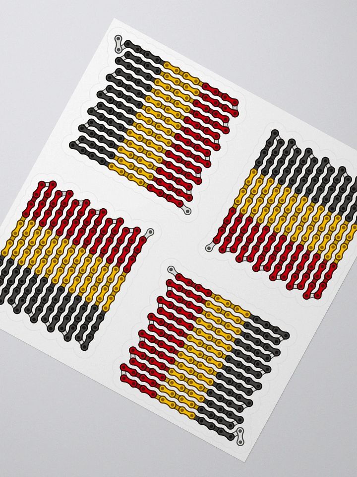 Belgium Bike Chain Flag Sticker 4 Pack product image (2)
