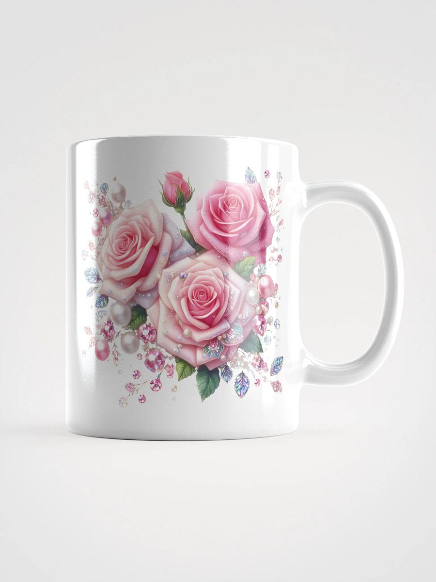 Roses Mug, Floral Mug, Rose Valentine's Day Mug, Pink Rose Teacup, Botanical Mug Floral Decor, Gift for Girlfriend Mom Nana Gigi product image (1)