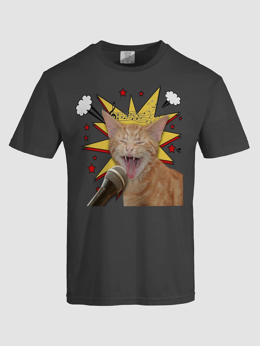 Funny singing cat t-shirt product image (3)