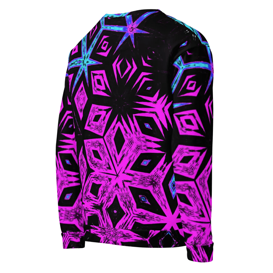 Abstract Vibrant Bold Kaleidoscope Pattern Unisex All Over Print Sweatshirt product image (6)