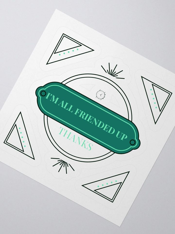 translucent, All Friended Up Kiss Cut Stickers product image (5)