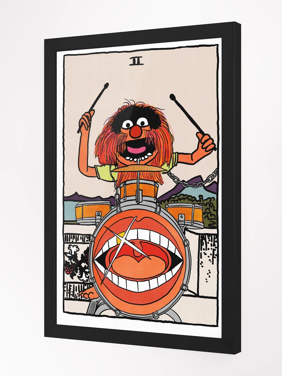 Animal Two of Wands Tarot Card Framed Print product image (2)