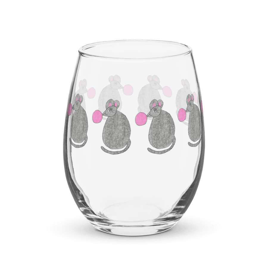 Bubblegum mouse Stemless Wine Glass product image (1)