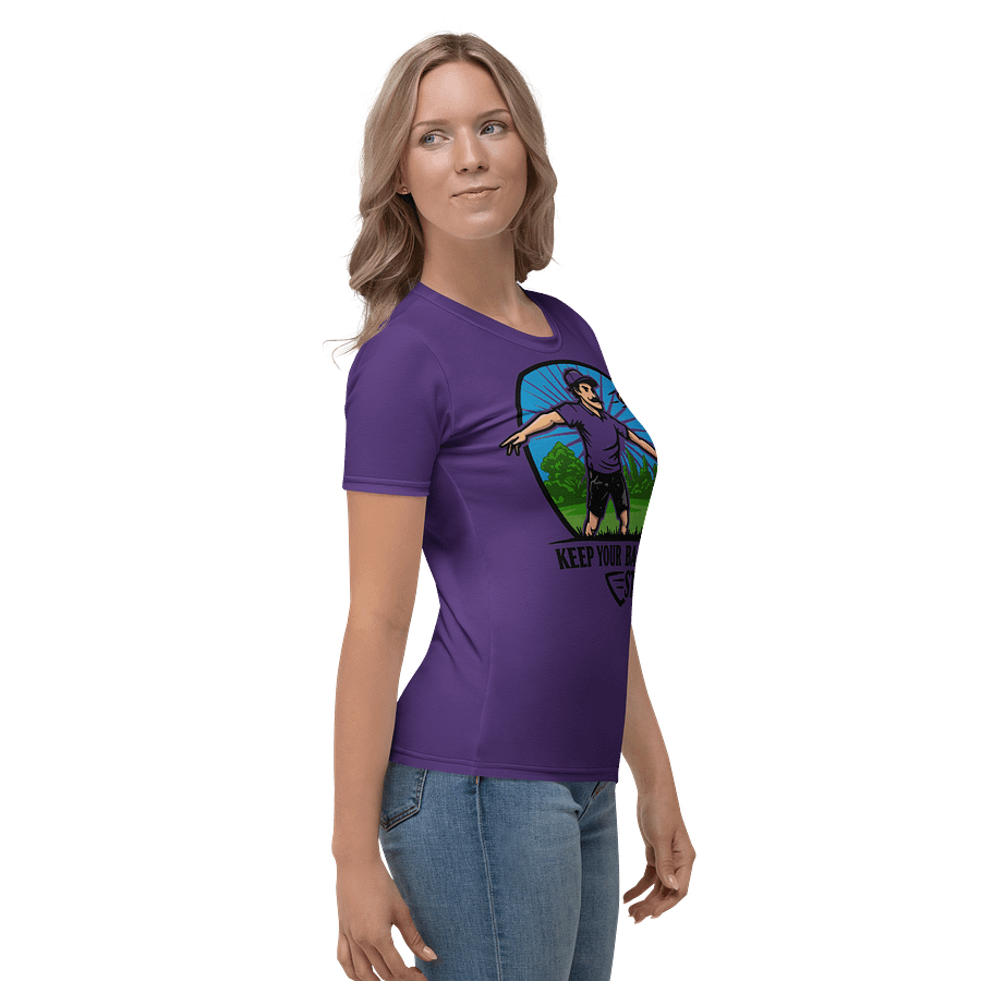 Fancy Lads Women's Purple T-shirt "Keep Your Backhand Strong" product image (5)