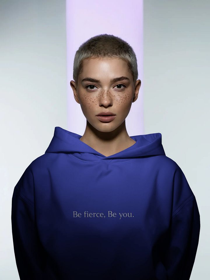 "Be Fierce" Statement Hoodie - Royal Blue product image (1)