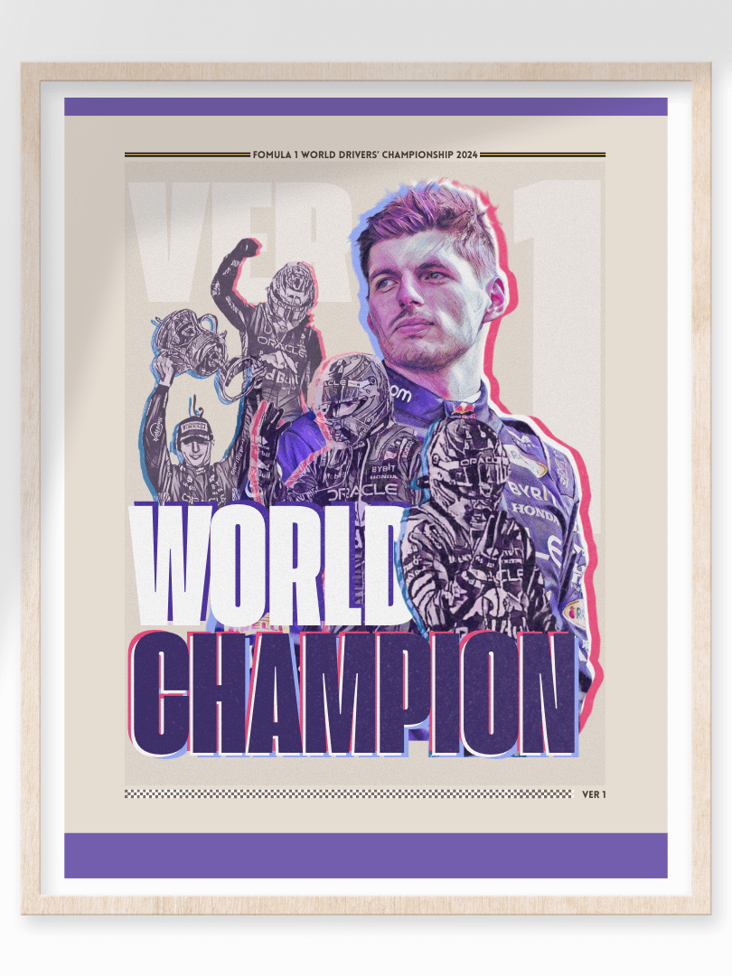 Max Verstappen 2024 World Champion | Printable Poster product image (1)
