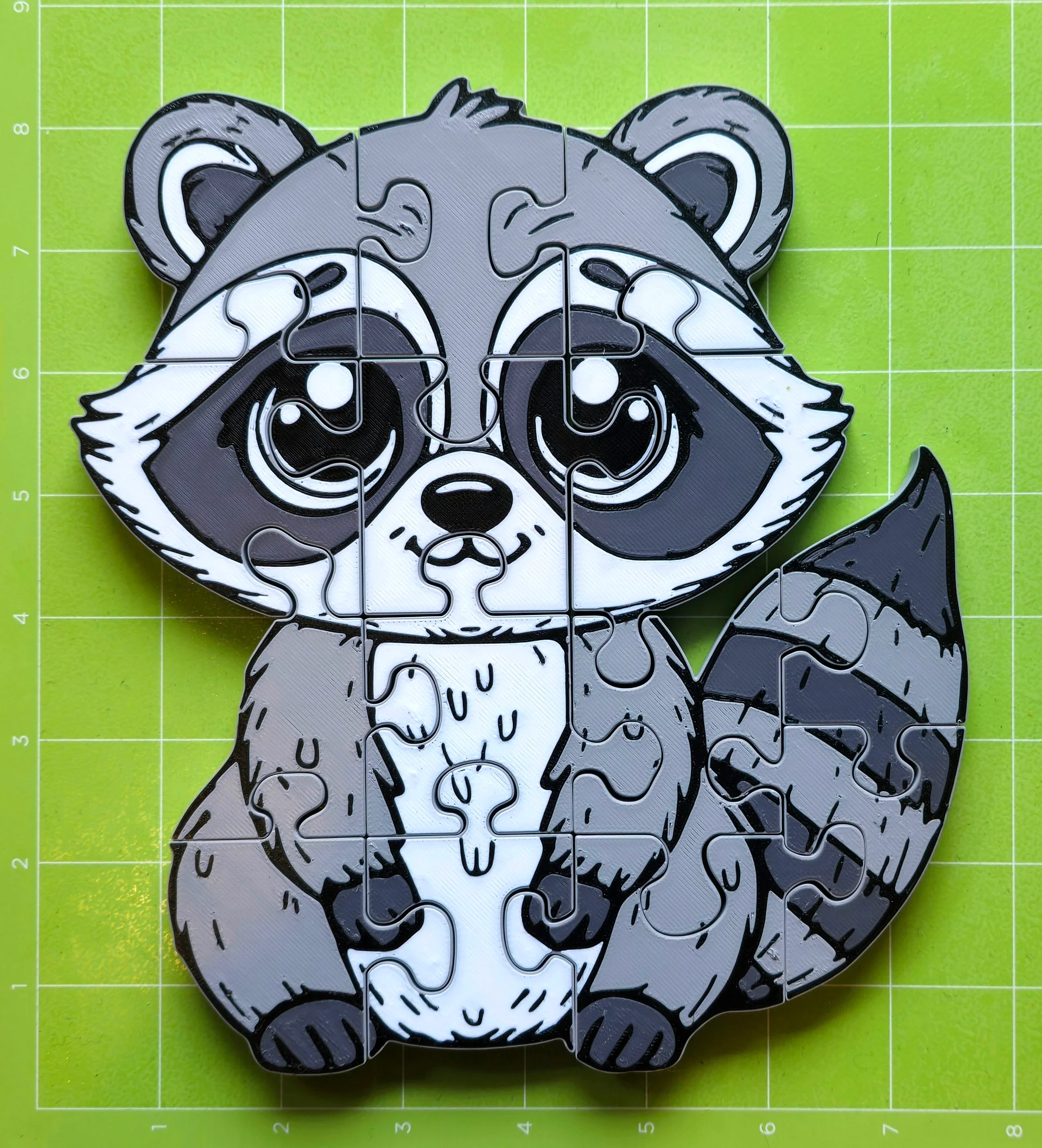 Raccoon 3D Printed Jigsaw Puzzle – A Curious Forest Adventure for Little Hands! product image (4)