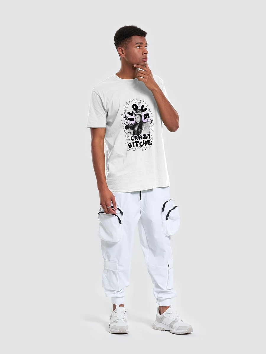 i love crazy bitches white tee product image (4)