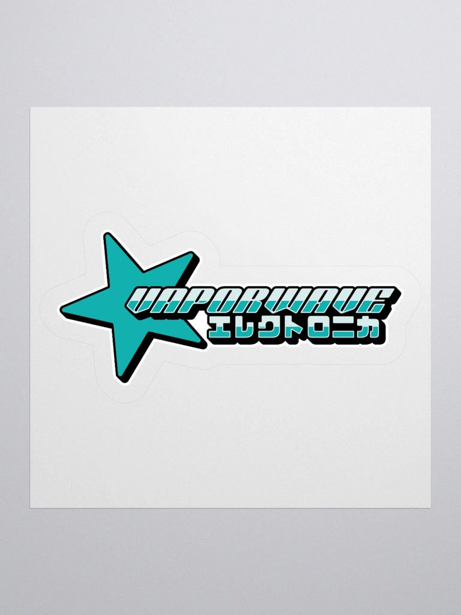 Retro Vaporwave Sticker – Chrome Typography & Kanji Design product image (3)